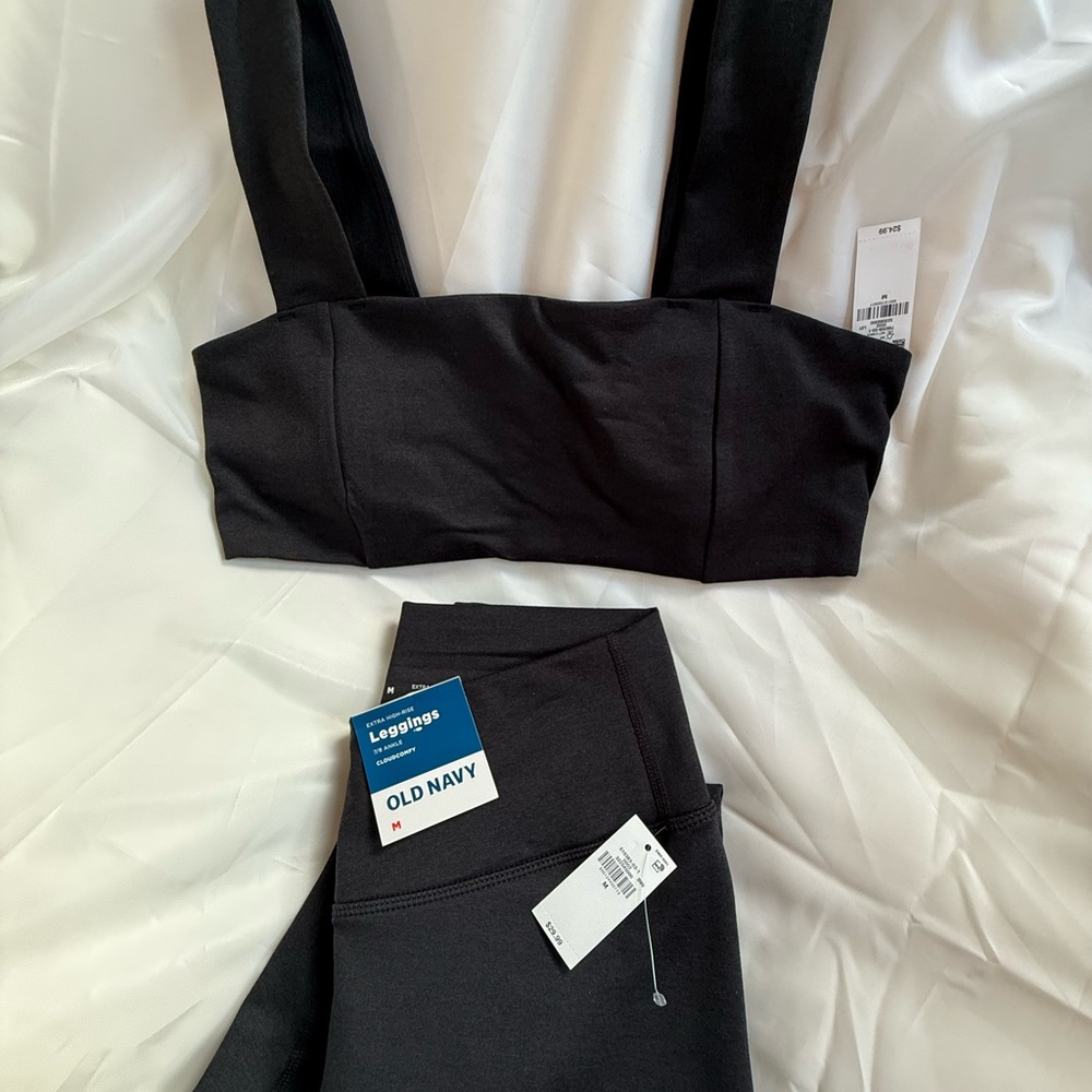 Old Navy Black Leggings and Top Set